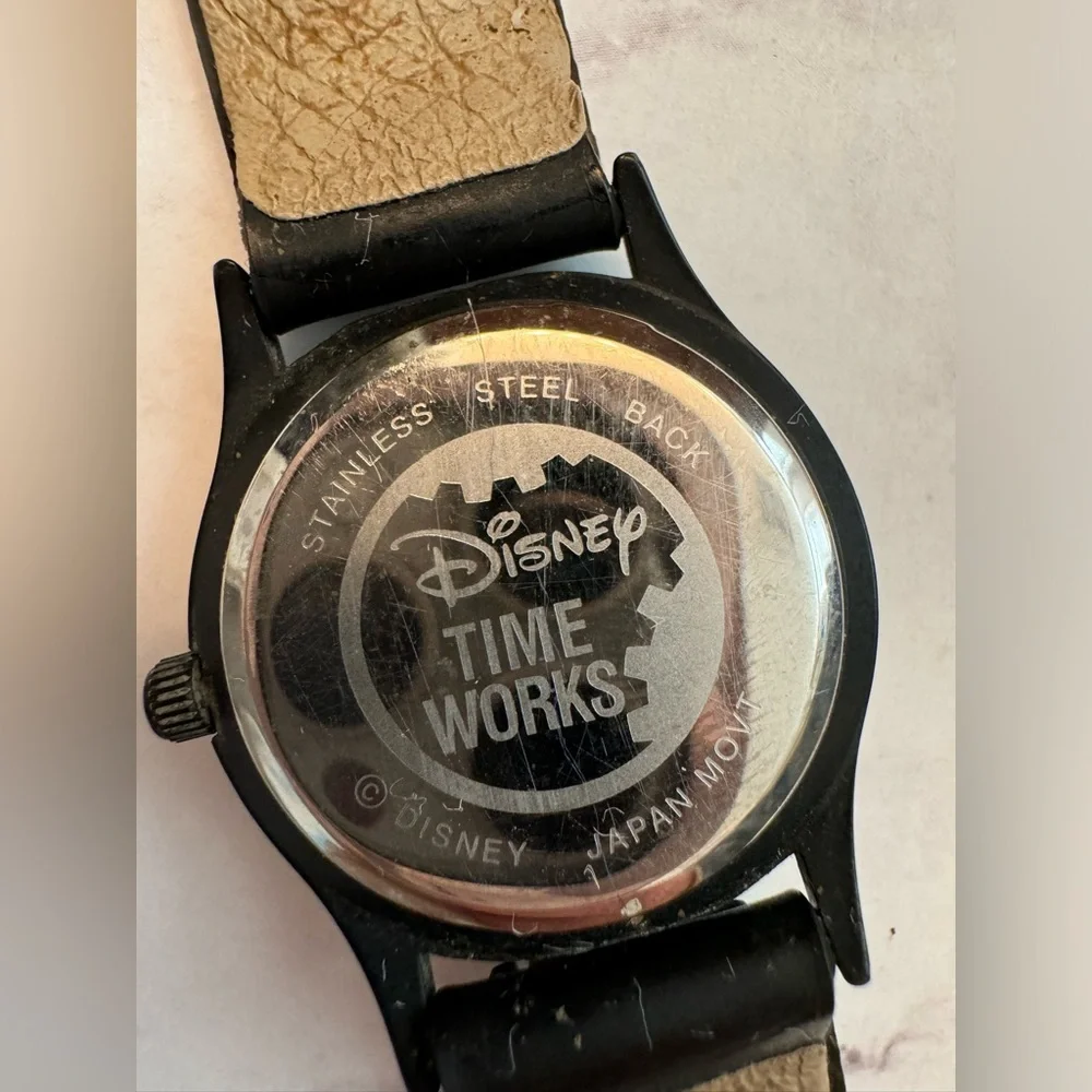 Vintage Mickey Mouse & Friends Disney Time Works Watch w/Rubber Band